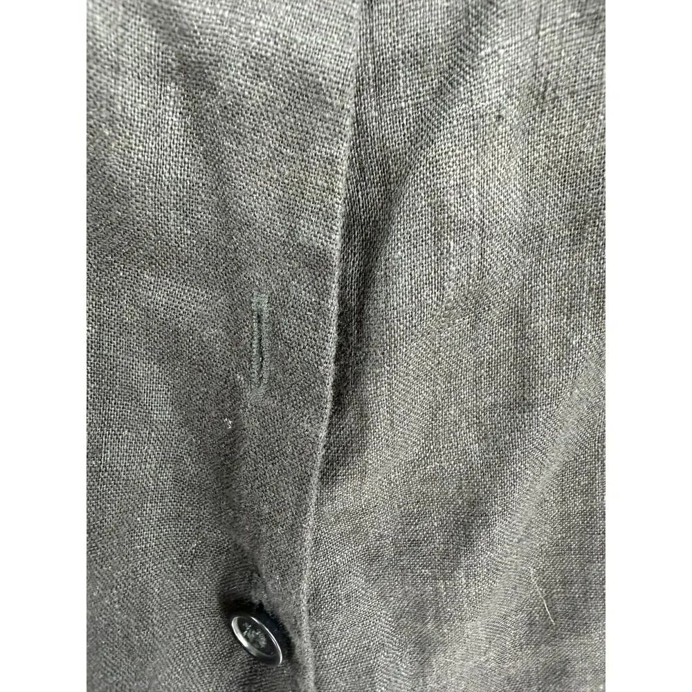 Reformation Blanca Linen Romper Black Button‎ Front Sleeveless Size 00